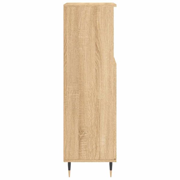 vidaXL Ντουλάπι Μπάνιου Sonoma Δρυς 30x30x100 εκ. Επεξεργασμένο Ξύλο