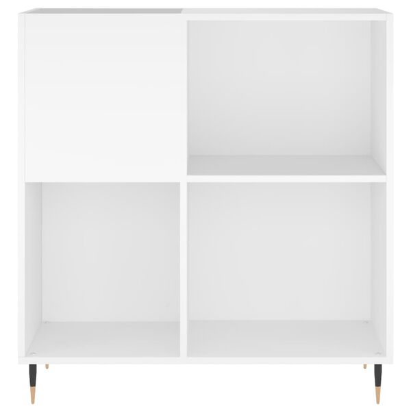 vidaXL Έπιπλο Δίσκων Λευκό 84,5 x 38 x 89 εκ. από Επεξεργασμένο Ξύλο