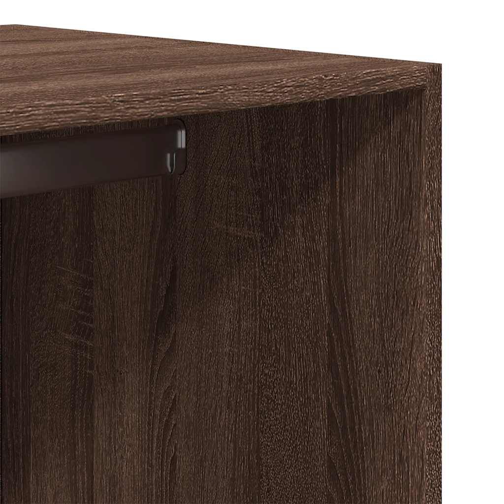 vidaXL Ντουλάπα Καφέ Δρυς 80x50x200 εκ. από Επεξεργασμένο Ξύλο