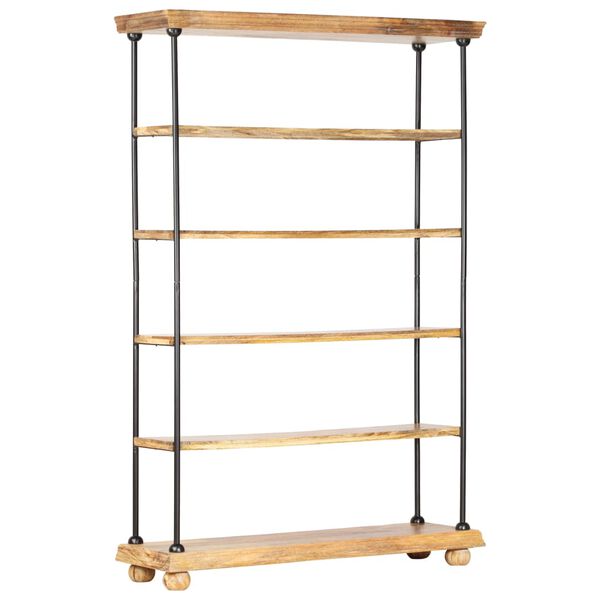 vidaXL &Beta;&iota;&beta;&lambda;&iota;&omicron;&theta;ή&kappa;&eta; &mu;&epsilon; 5 &Epsilon;&pi;ί&pi;&epsilon;&delta;&alpha; 120x35x180 &epsilon;&kappa;. &Mu;&alpha;&sigma;ί&phi; &Xi;ύ&lambda;&omicron; &Mu;ά&nu;&gamma;&kappa;&omicron;/&Alpha;&tau;&sigma;ά&lambda;&iota;