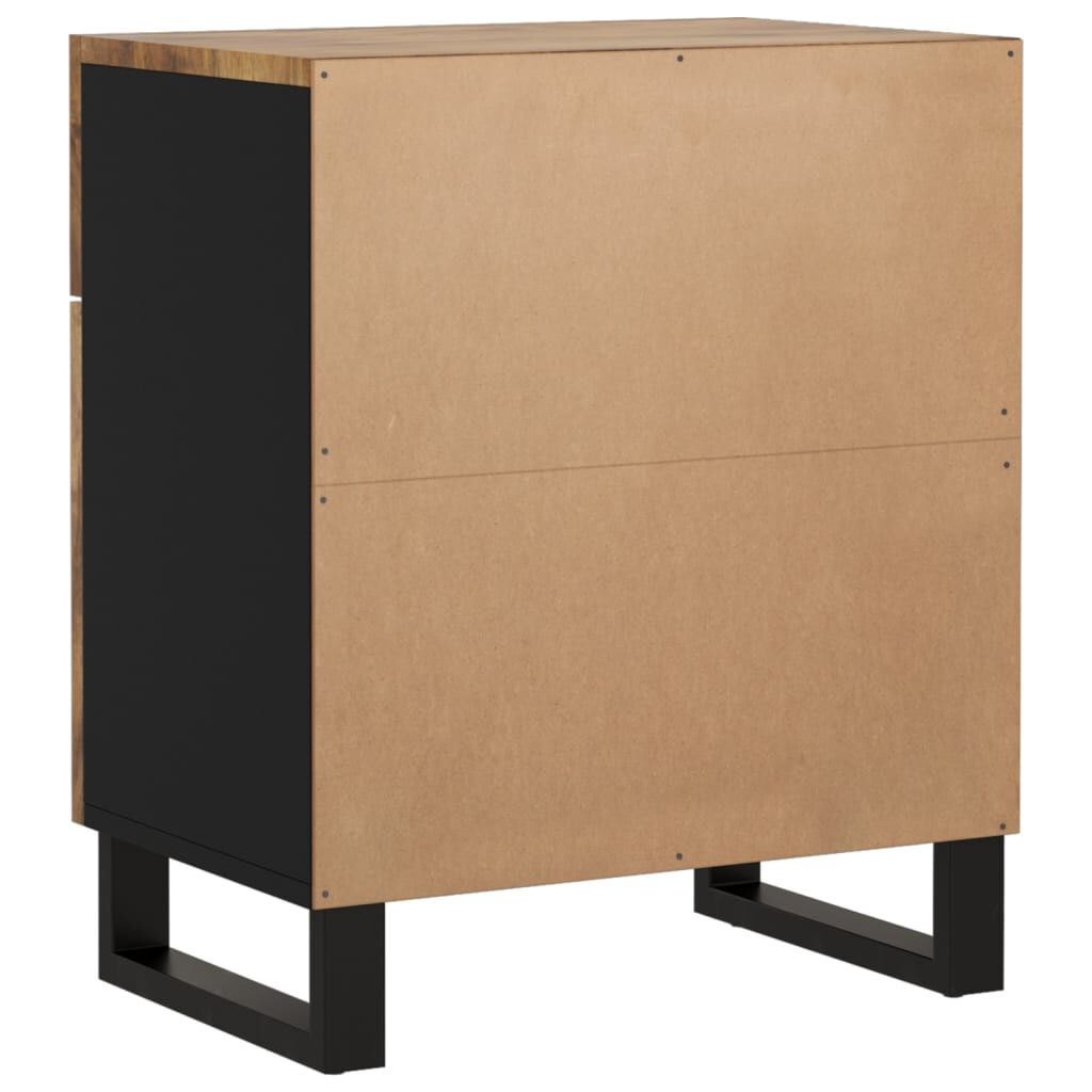 vidaXL Κομοδίνο 50x33x60 εκ. Μασίφ Ξύλο Μάνγκο & Επεξεργασμένο Ξύλο