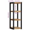 vidaXL Ράφι τοίχου 35x35x100 cm Στερεό ακατέργαστο ξύλο Mango