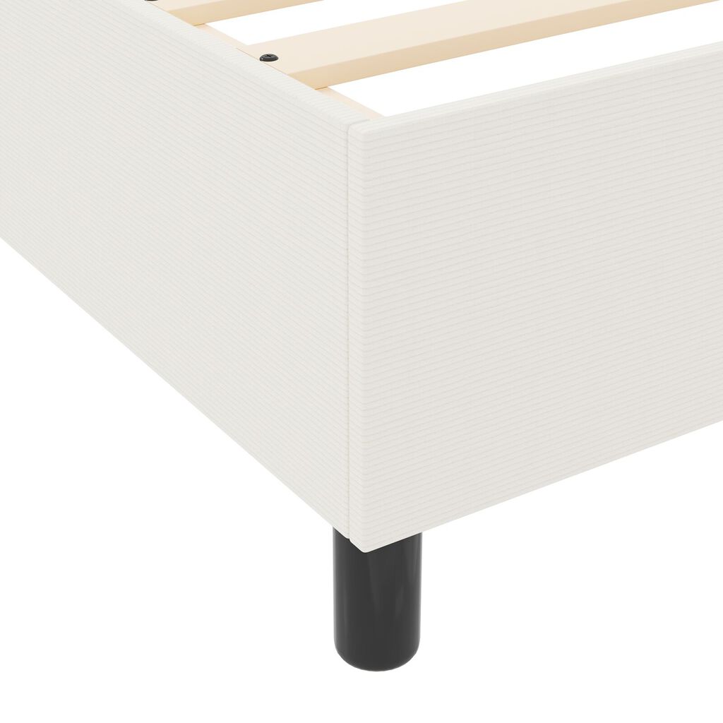 vidaXL Κρεβάτι με ελατήρια Κρεμ 160x200 εκ. από ύφασμα καρδουμελ