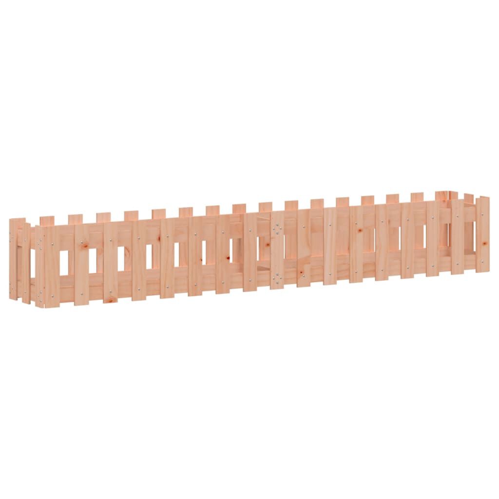 vidaXL Ζαρντινιέρα με Σχέδιο Φράχτη 200x30x30 εκ. Μασίφ Ψευδοτσούγκα
