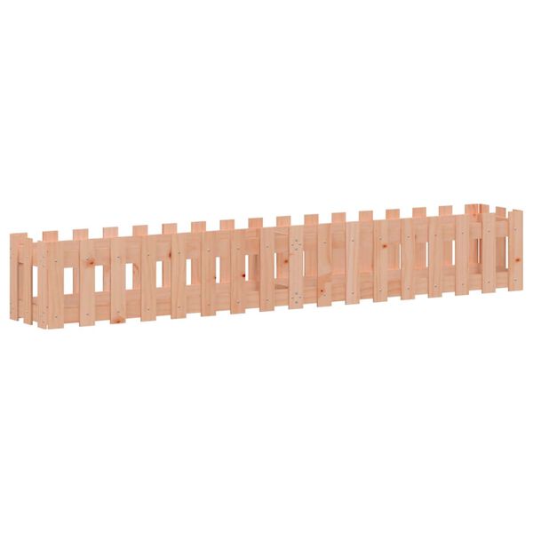 vidaXL Ζαρντινιέρα με Σχέδιο Φράχτη 200x30x30 εκ. Μασίφ Ψευδοτσούγκα