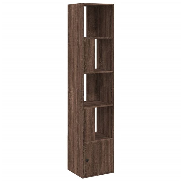 vidaXL Βιβλιοθήκη καφέ δρυς 40x36x189 εκ. από Επεξεργασμένο Ξύλο