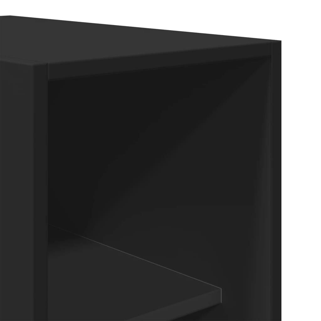 vidaXL Ντουλάπα Μαύρη 30x50x200 εκ. από Επεξεργασμένο Ξύλο