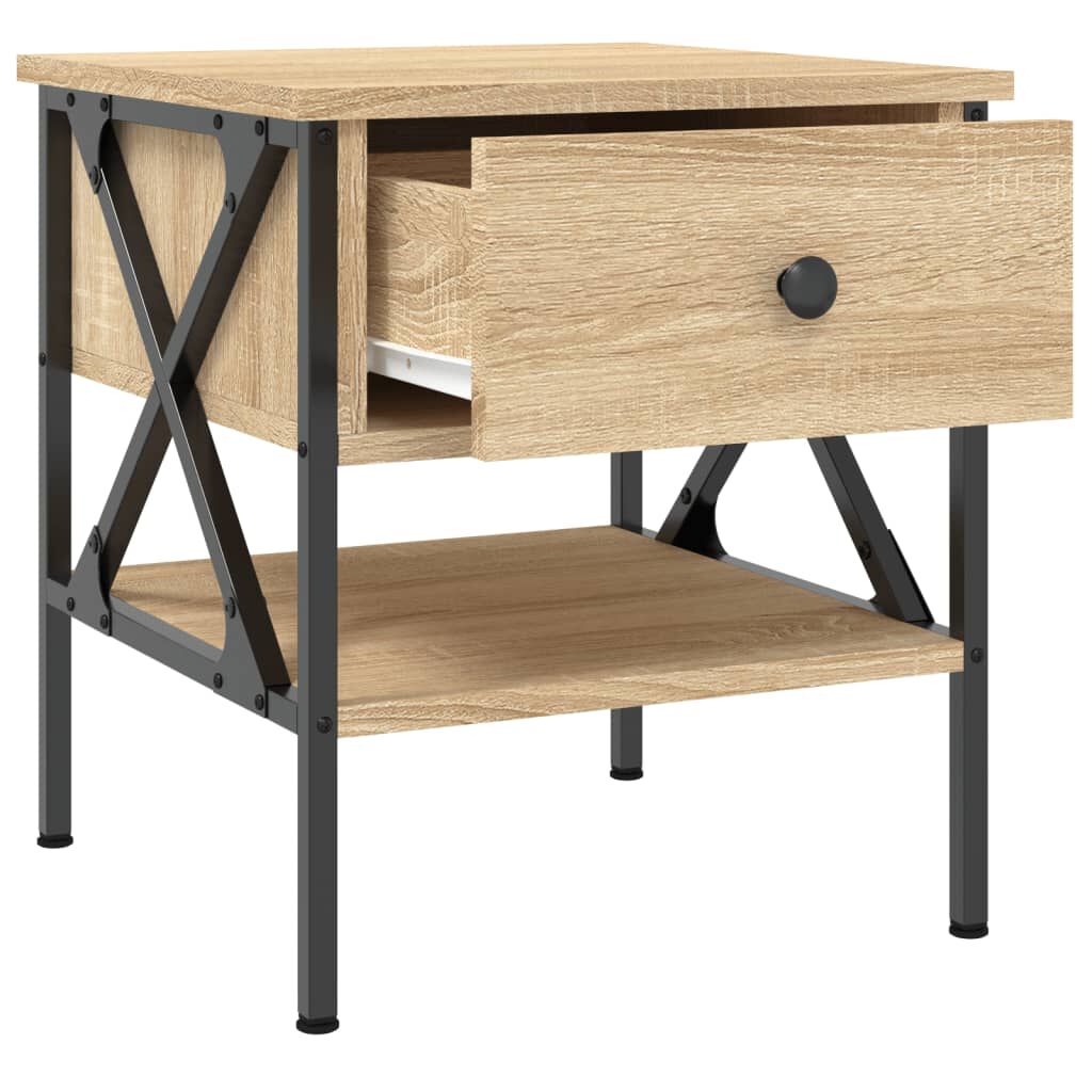 vidaXL Κομοδίνα 2 τεμ. Sonoma Δρυς 40x42x45 εκ. από Επεξεργασμένο Ξύλο
