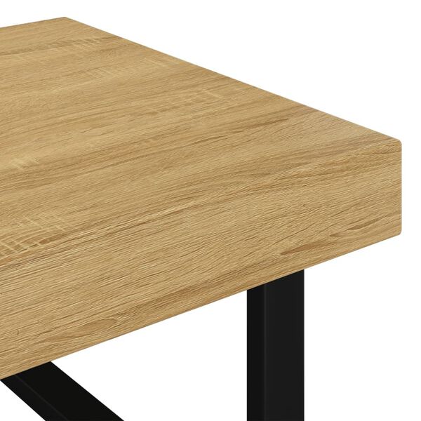 vidaXL Τραπεζάκι Σαλονιού Αν. Καφέ/Μαύρο 120x60x40 εκ. από MDF/Σίδερο