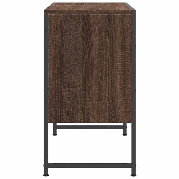 vidaXL Ντουλάπι Μπάνιου Νιπτήρα Καφέ Δρυς 80 x 33 x 60 εκ. Επεξ. Ξύλο