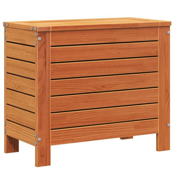 vidaXL Υποπόδιο Κήπου Καφέ Κεριού 62x31,5x52 εκ. Μασίφ Ξύλο Πεύκου