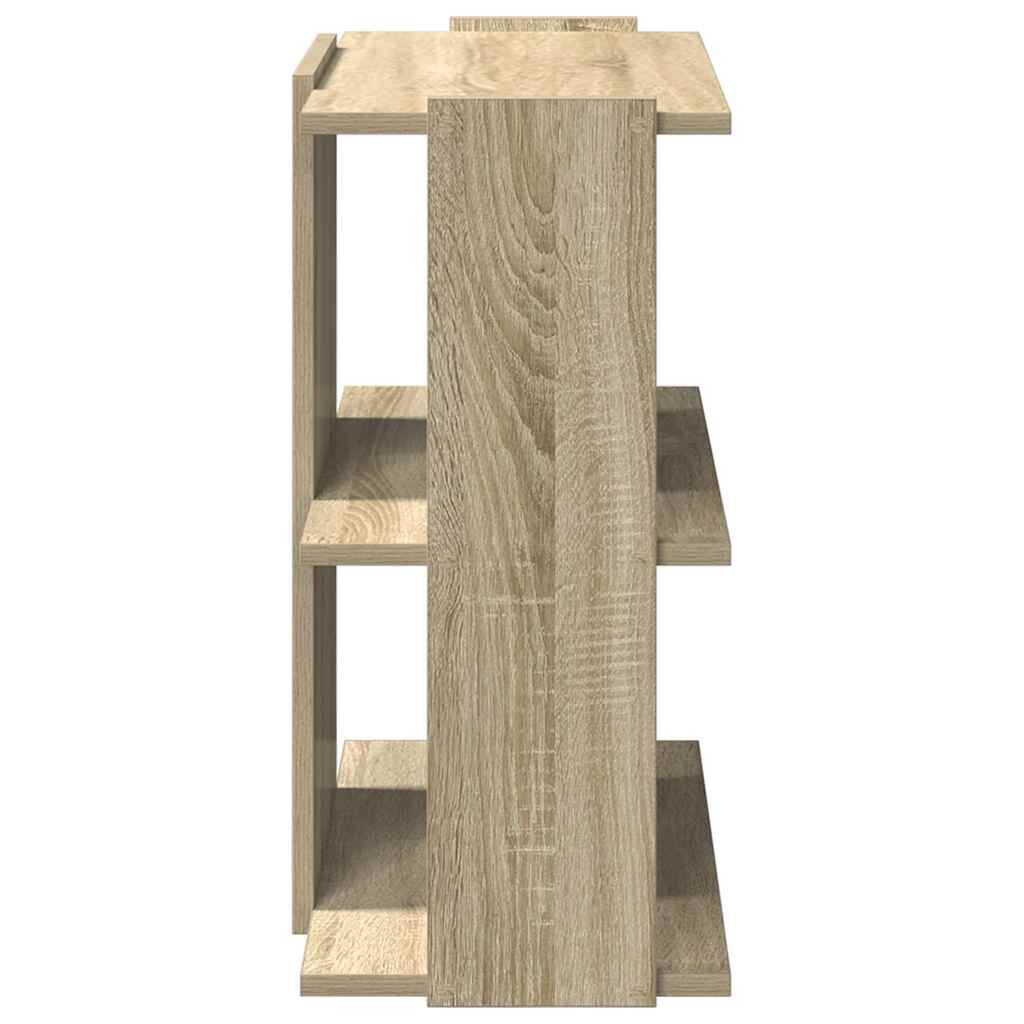 vidaXL Βιβλιοθήκη 3 Επιπέδων Sonoma Δρυς 60x30x60 εκ. Επεξεργ. Ξύλο