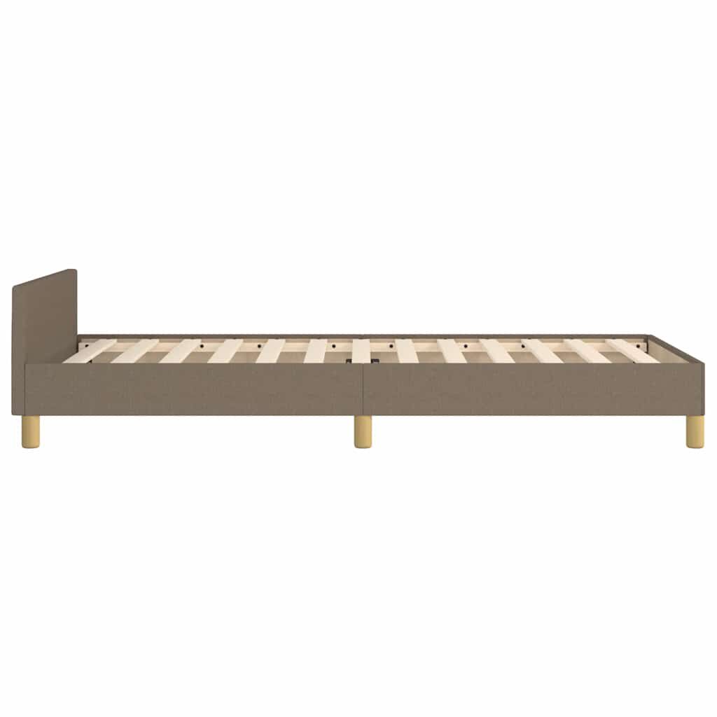vidaXL Σκελετός Κρεβατιού Χωρίς Στρώμα Taupe 100 x 200 εκ. Υφασμάτινο