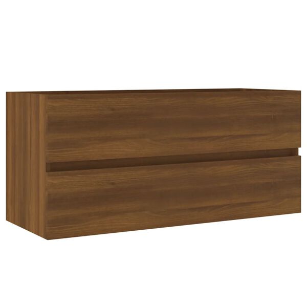 vidaXL Ντουλάπι Νιπτήρα Καφέ Δρυς 100x38,5x45 εκ. Επεξεργασμένο Ξύλο