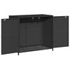 vidaXL Ντουλάπι Αποθήκευσης Κήπου Μαύρο 83x45x76 εκ. Συνθετικό Ρατάν