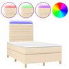 vidaXL &Kappa;&rho;&epsilon;&beta;ά&tau;&iota; Boxspring &mu;&epsilon; &Sigma;&tau;&rho;ώ&mu;&alpha; & LED &Kappa;&rho;&epsilon;&mu; 120x190 &epsilon;&kappa;. &Upsilon;&phi;&alpha;&sigma;&mu;ά&tau;&iota;&nu;&omicron;