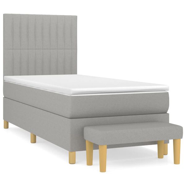 vidaXL &Kappa;&rho;&epsilon;&beta;ά&tau;&iota; Boxspring &mu;&epsilon; &Sigma;&tau;&rho;ώ&mu;&alpha; &Alpha;&nu;&omicron;&iota;&chi;&tau;ό &Gamma;&kappa;&rho;&iota; 90x190 &epsilon;&kappa;. &Upsilon;&phi;&alpha;&sigma;&mu;ά&tau;&iota;&nu;&omicron;