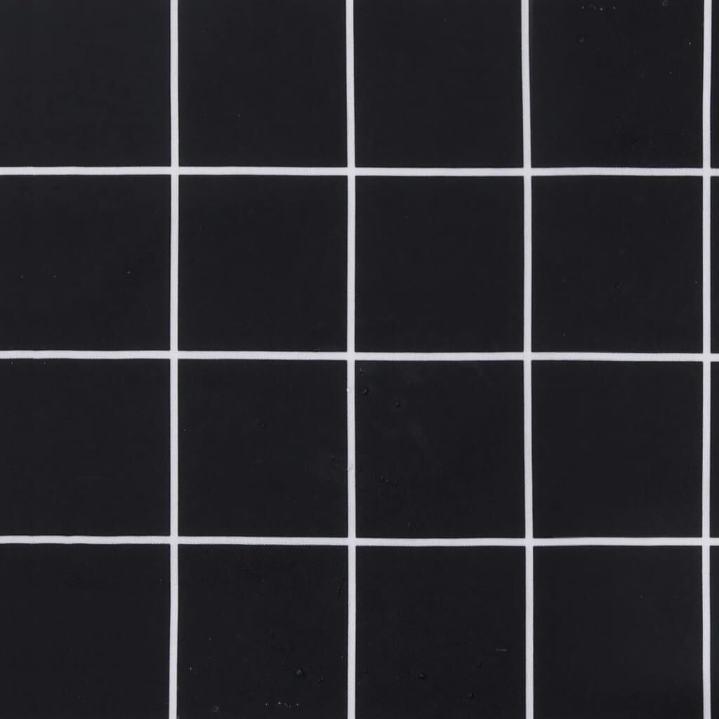 vidaXL Μαξιλάρια Καρέκλας 4 τεμ. Μαύρο Καρό 50 x 50 x 3 εκ. Υφασμάτινα