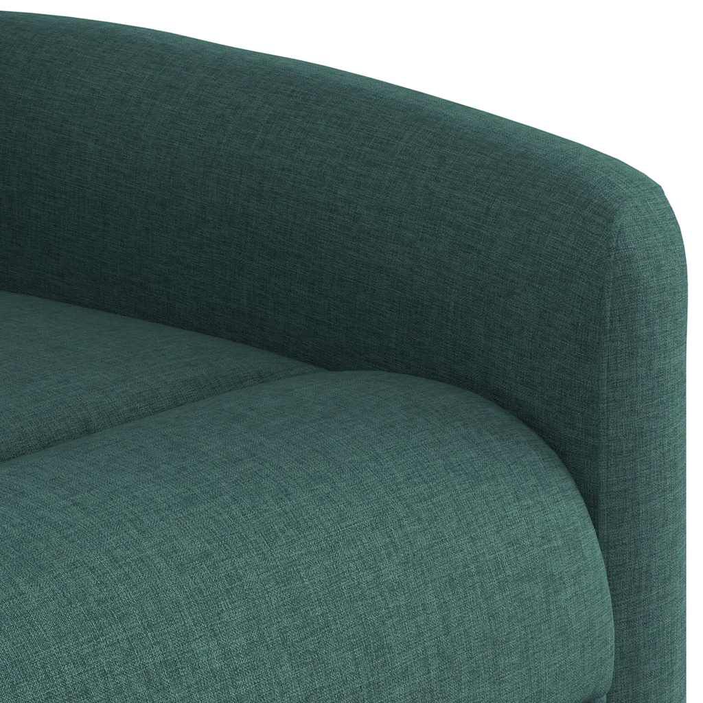 vidaXL Πολυθρόνα Ανακλινόμενη με Ανύψωση Σκούρο Πράσινη Υφασμάτινη