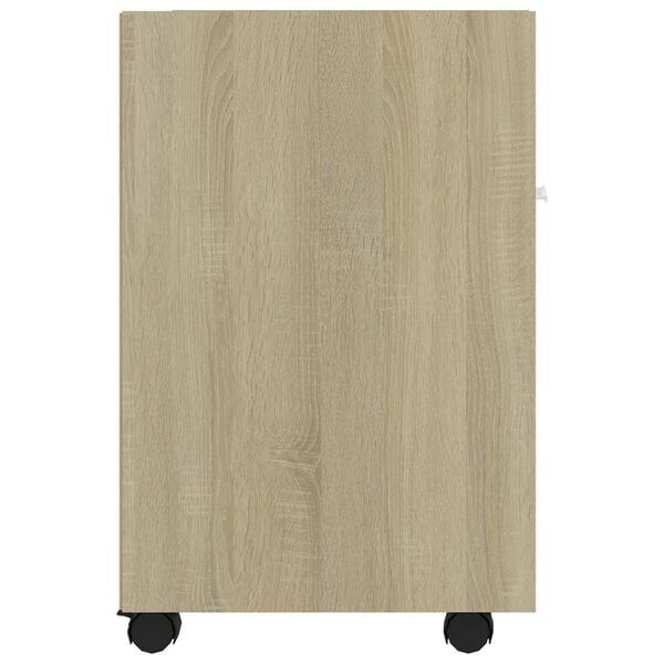 vidaXL Βοηθητ. Ντουλάπι με Τροχούς Sonoma Δρύς 33x38x60 εκ Επεξ. Ξύλο