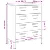 vidaXL Ντουλάπι Μουσταρδί 68x39x89 εκ. από Ατσάλι