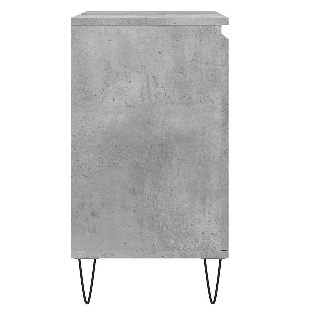 vidaXL Ντουλάπι Μπάνιου Γκρι Σκυροδεμ. 58 x 33 x 60 εκ. Επεξεργ. Ξύλο
