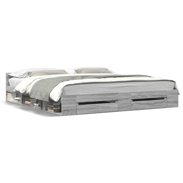 vidaXL &Pi;&lambda;&alpha;ί&sigma;&iota;&omicron; &Kappa;&rho;&epsilon;&beta;&alpha;&tau;&iota;&omicron;ύ &mu;&epsilon; &sigma;&upsilon;&rho;&tau;ά&rho;&iota;&alpha; &Gamma;&kappa;&rho;&iota; sonoma 200x200&epsilon;&kappa;. &Epsilon;&pi;&epsilon;&xi;. &Xi;ύ&lambda;&omicron;