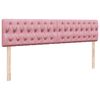 vidaXL Οθωμανικό κρεβάτι με στρώματα ροζ 200x200cm Velvet