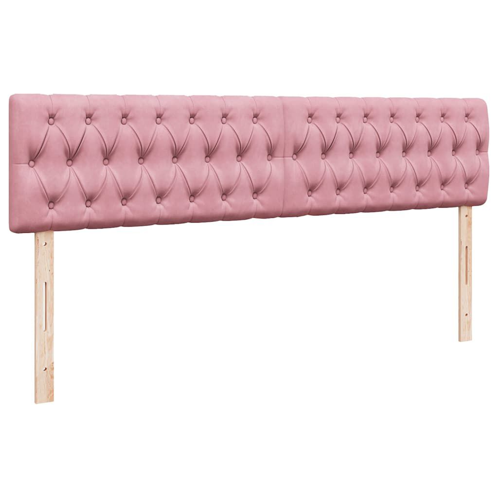 vidaXL Οθωμανικό κρεβάτι με στρώματα ροζ 200x200cm Velvet