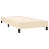 vidaXL Κρεβάτι Boxspring με Στρώμα & LED Κρεμ 80x200 εκ. Υφασμάτινο