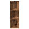 vidaXL Γωνιακό ντουλάπι παλιό ξύλο 33x33x100 cm Ξύλο μηχανής