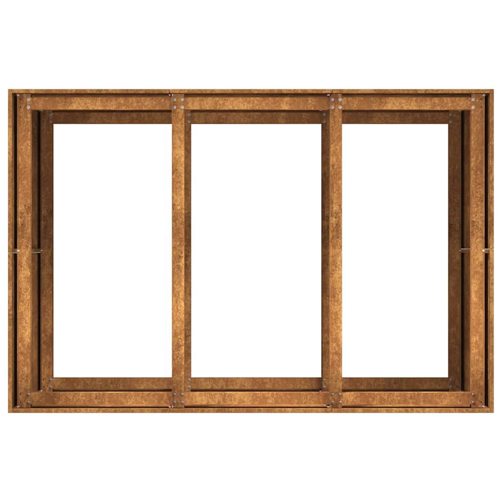 vidaXL Ζαρντινιέρα 120x80x80 εκ. Ατσάλι Σκληρυθέν στον Αέρα