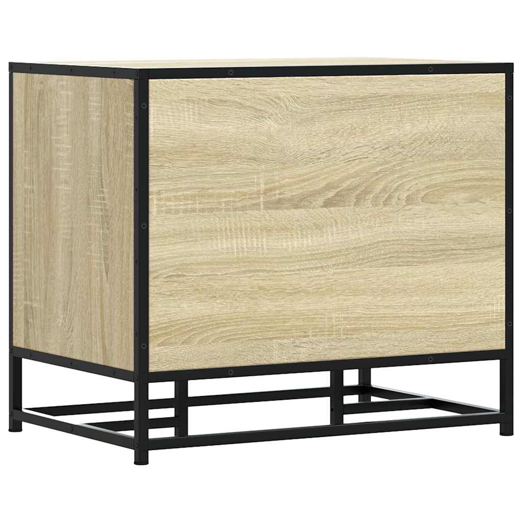 vidaXL Πάγκος παπουτσιών Δρυς sonoma 60x40x53,5 cm Επεξεργασμένο ξύλο