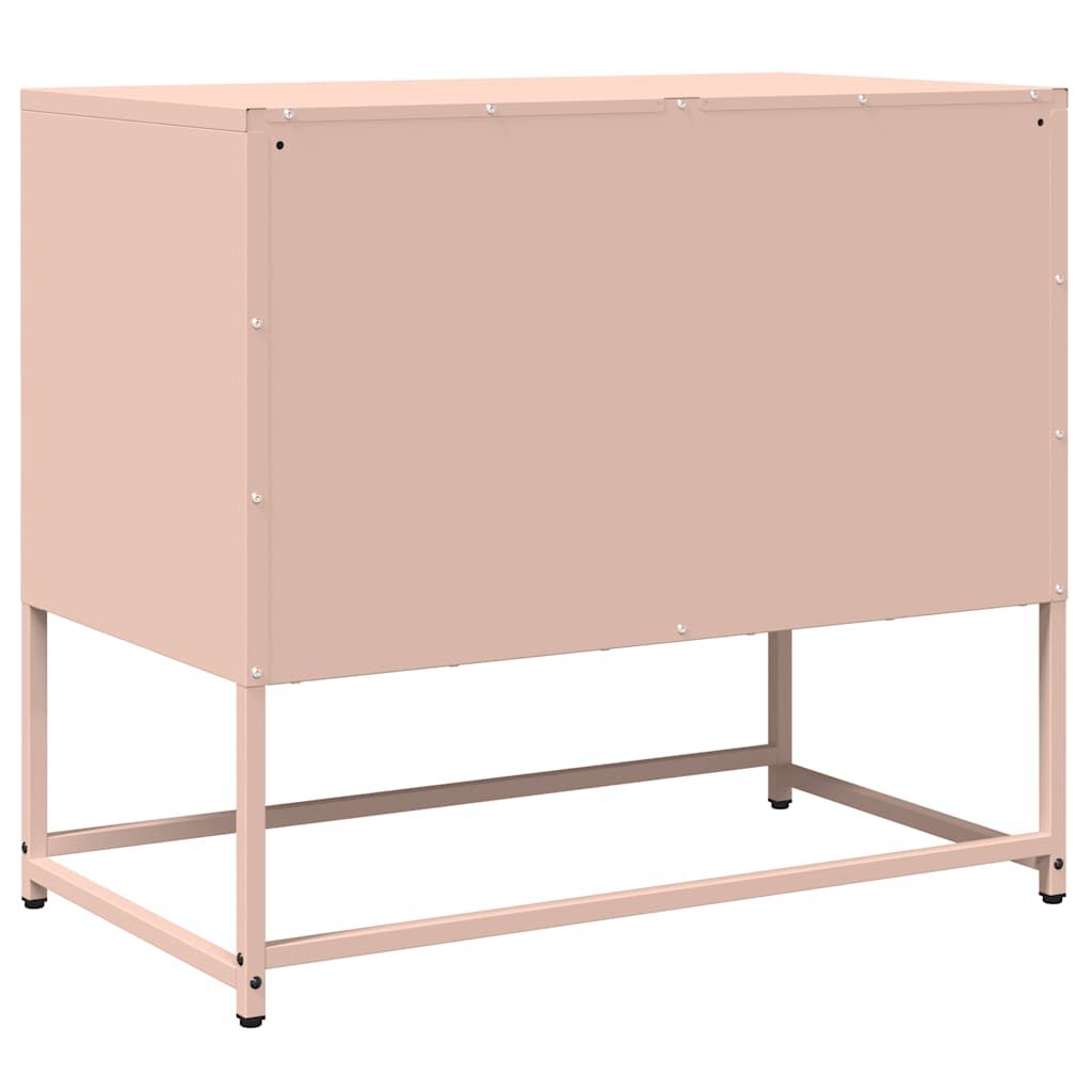 ντουλάπι τηλεόρασης vidaXL Ροζ 68x39x60,5 cm Ατσάλι ψυχρής έλασης