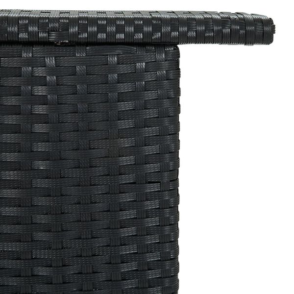 vidaXL Τραπέζι Μπαρ Κήπου Μαύρο 120x55x110 εκ. από Συνθετικό Ρατάν