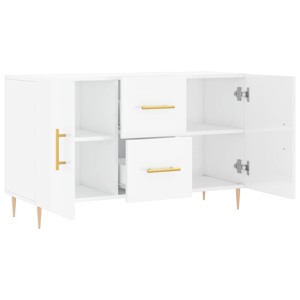 vidaXL Ντουλάπι Γυαλιστερό Λευκό 100 x 36 x60 εκ. Επεξεργασμένο Ξύλο