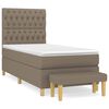 vidaXL &Kappa;&rho;&epsilon;&beta;ά&tau;&iota; Boxspring &mu;&epsilon; &Sigma;&tau;&rho;ώ&mu;&alpha; Taupe 100 x 200 &epsilon;&kappa;. &Upsilon;&phi;&alpha;&sigma;&mu;ά&tau;&iota;&nu;&omicron;