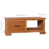 vidaXL Έπιπλο Τηλεόρασης 90 x 50 x 37 εκ. από Μασίφ Ξύλο Teak