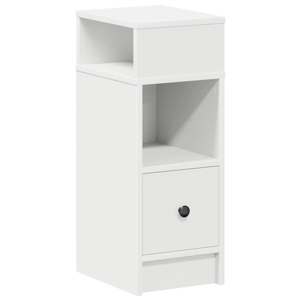 vidaXL Κομοδίνο με συρτάρι Λευκό 25x31x66 cm