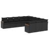 vidaXL Patio Sofa Set 11-&theta;έ&sigma;&iota;&alpha; Black
