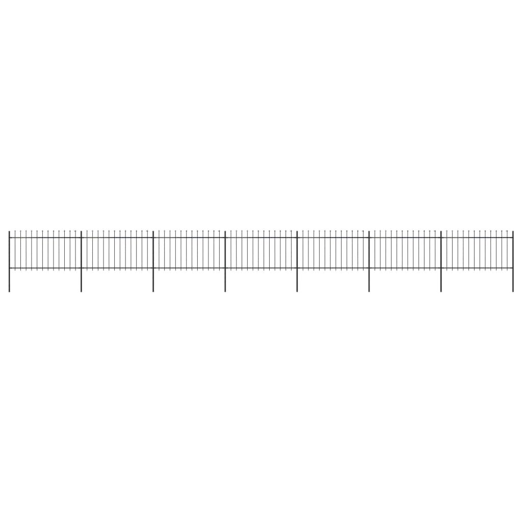 vidaXL Κάγκελα Περίφραξης με Λόγχες Μαύρα 11,9 x 1 μ. από Χάλυβα