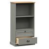 vidaXL Βιβλιοθήκη VIGO Γκρι 60 x 35 x 114,5 εκ. από Μασίφ Ξύλο Πεύκου