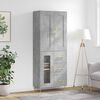 vidaXL Ντουλάπι Γκρι Σκυροδέματος 69,5x34x180 εκ. Επεξεργασμένο Ξύλο