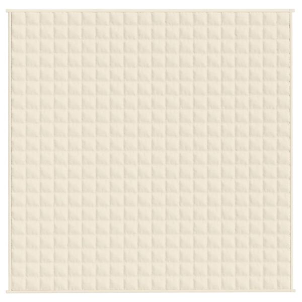 vidaXL Κουβέρτα Βαρύτητας Ανοιχτό Κρεμ 200 x 200 εκ. 13 κ. Υφασμάτινη