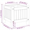 vidaXL Ζαρντινιέρα Κήπου με Επένδυση 31x31x30 εκ. Μασίφ Ξύλο Ακακίας