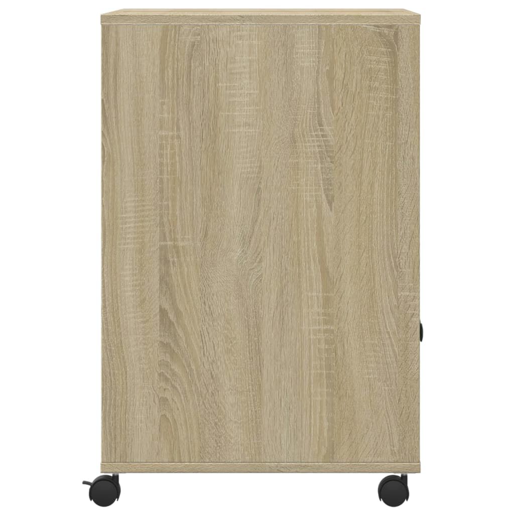 vidaXL Βάση Εκτυπωτή με Ρόδες Sonoma Δρυς 60x48x74 εκ.