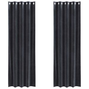 vidaXL &Kappa;&omicron;&upsilon;&rho;&tau;ί&nu;&epsilon;&sigmaf; 2 &tau;&mu;&chi;. &Sigma;&kappa;&omicron;ύ&rho;&omicron; &Gamma;&kappa;&rho;&iota; 140 x 245 cm &Beta;&epsilon;&lambda;&omicron;ύ&delta;&omicron;