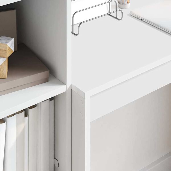 vidaXL Γραφείο με συρτάρι 2 pcs Λευκό