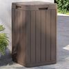 vidaXL Κάδος Απορριμμάτων Εξωτερ. Χώρου Καφέ 38x38x65 εκ. Πολυπρ/λένιο