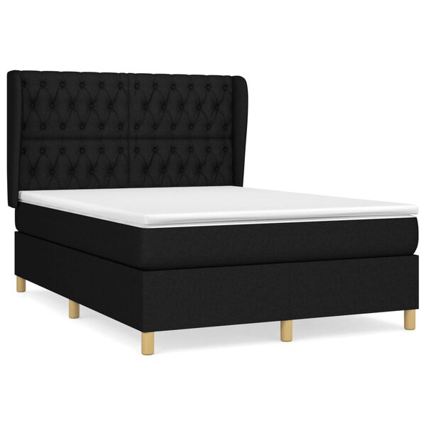 vidaXL &Kappa;&rho;&epsilon;&beta;ά&tau;&iota; Boxspring &mu;&epsilon; &Sigma;&tau;&rho;ώ&mu;&alpha; &Mu;&alpha;ύ&rho;&omicron; 140x200 &epsilon;&kappa;. &Upsilon;&phi;&alpha;&sigma;&mu;ά&tau;&iota;&nu;&omicron;